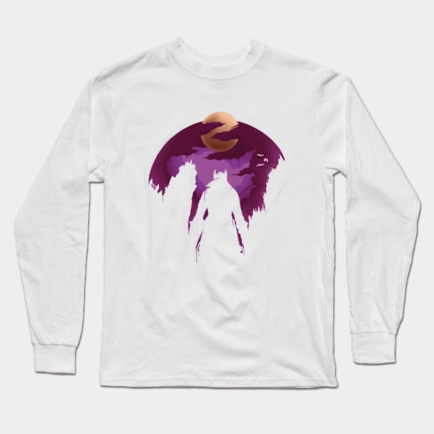 A Hunter Must Hunt (Dark Purple) Long Sleeve T-Shirt by JoelHorton